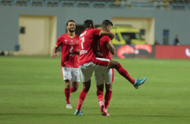 فرحة لاعبى الاهلى لالفوز على إنبى