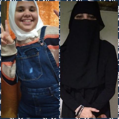 الكاتبة الصحفية والإعلامية ياسمين شكرى وابنتها جنة محمد