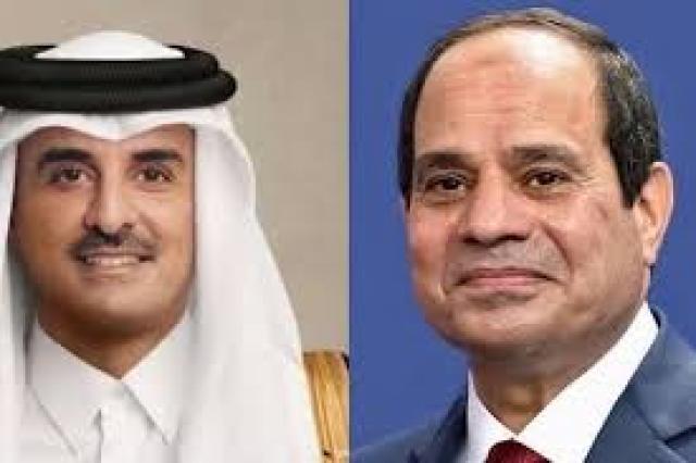 الرئيس السيسى وامير قطر
