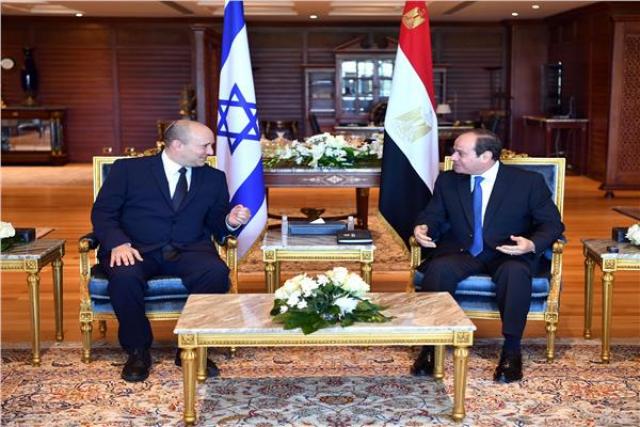الرئيس السيسى ورئيس الوزراء الإسرائيلى