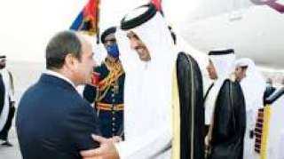 أمير قطر يشيد بجهود مصر بقيادة السيسى لترسيخ دعائم السلم والأمن الإقليمى