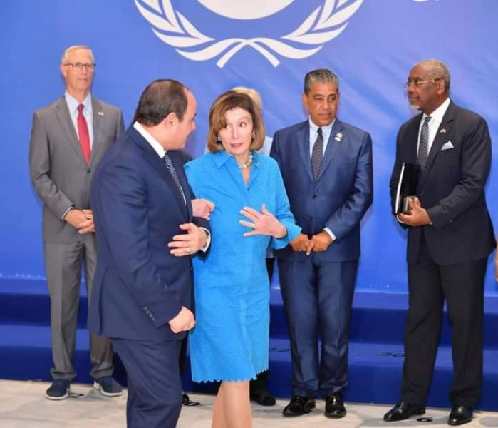 الرئيس السيسى وبيلوسى
