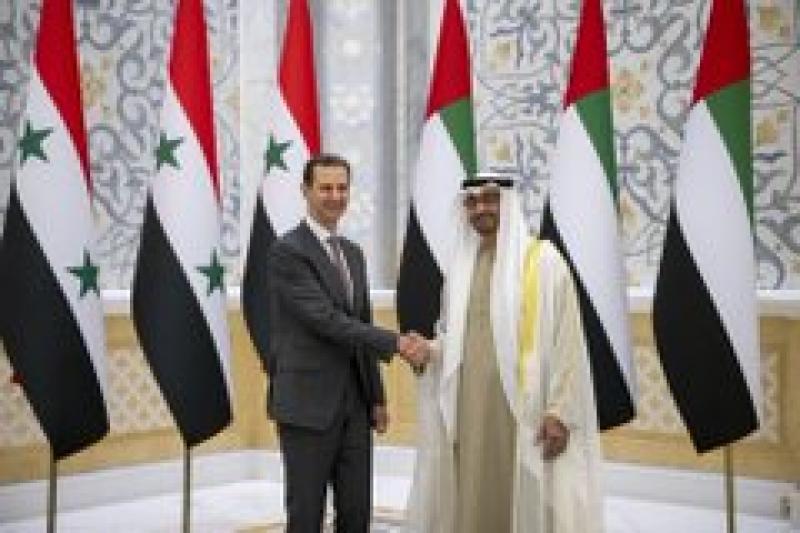 الشيخ محمد بن زايد و الرئيس بشار الأسد 