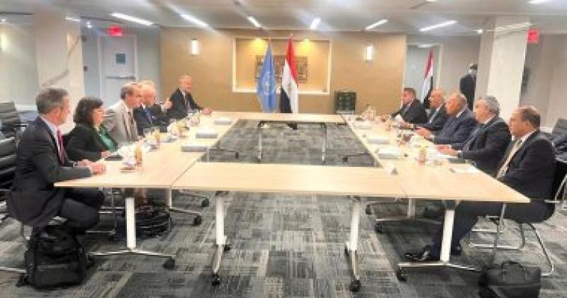 شكرى يستقبل وفد المنظمات اليهودية الأمريكية