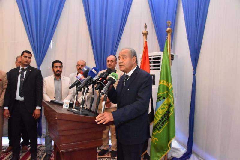 افتتاح مشروع إنشاء الصوامع الحقلية مركز منيا القمح