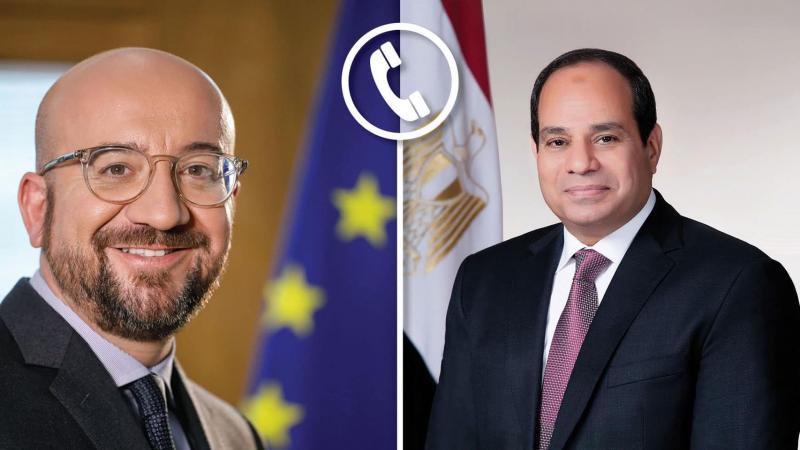 الرئيس السيسى ورئيس المجلس الأوروبى 