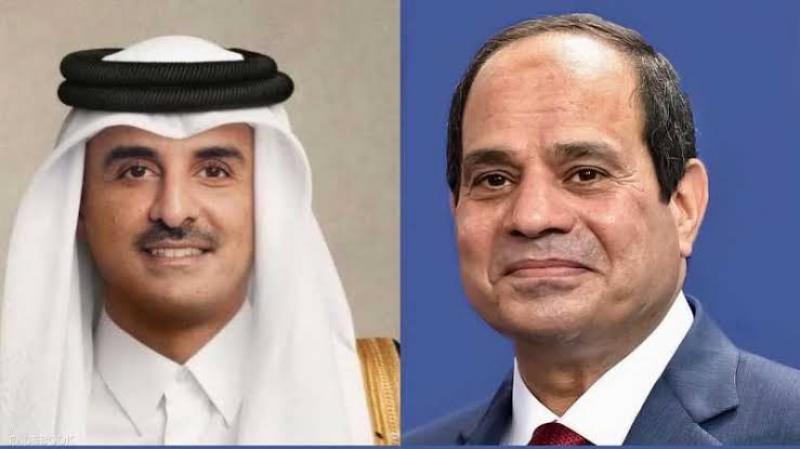 الرئيس السيسي وامير قطر