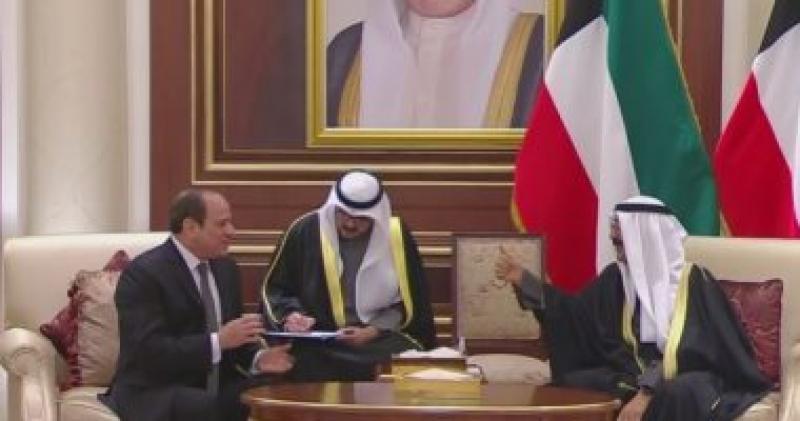 الرئيس السيسى يعزى فى أمير الكويت