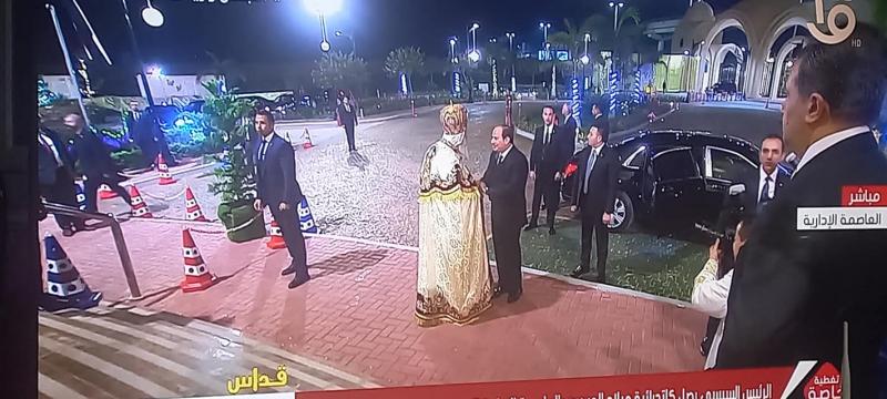 الرئيس السيسى يصل كاتدرائية العاصمة الإدارية لتقديم التهنئة بعيد الميلاد