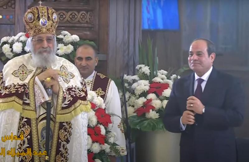 الرئيس السيسي: أنا شاهد على مواقف البابا تواضروس الوطنية