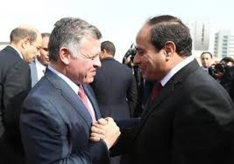 استقبال الملك عبد الله للرئيس السيسي