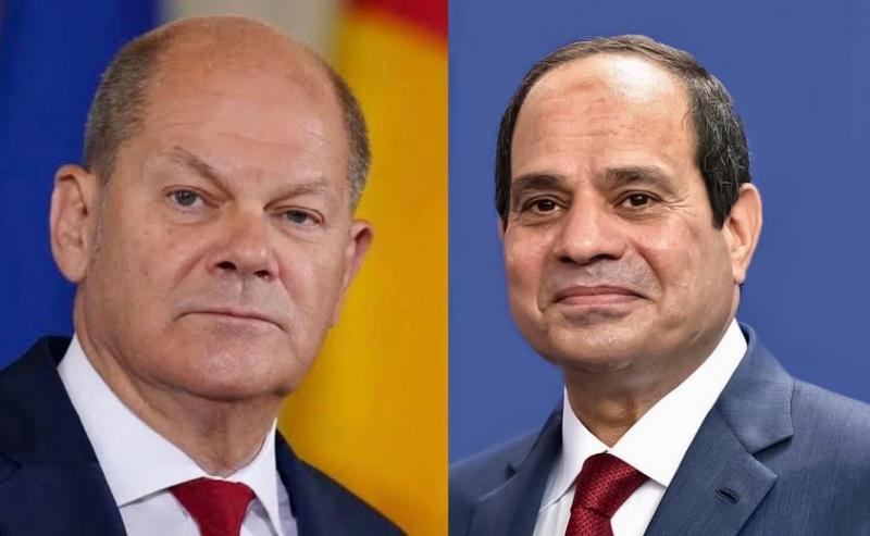 الرئيس عبدالفتاح السيسي والمستشار الألماني أولاف شولتز