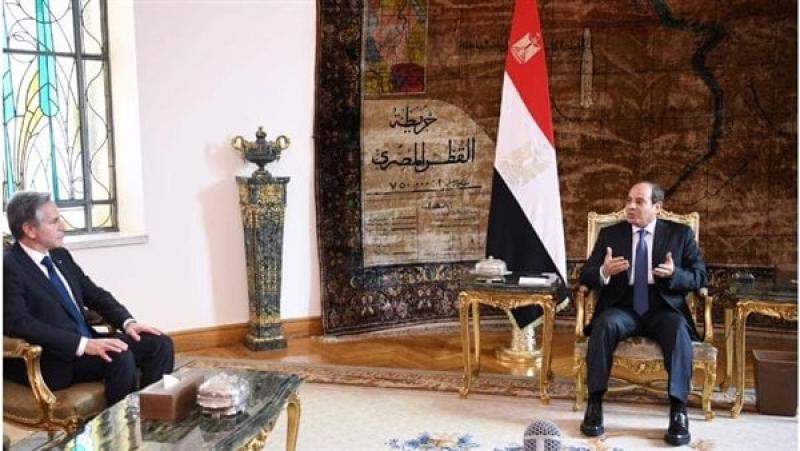 الرئيس عبد الفتاح السيسي ووزير الخارجية الأمريكي
