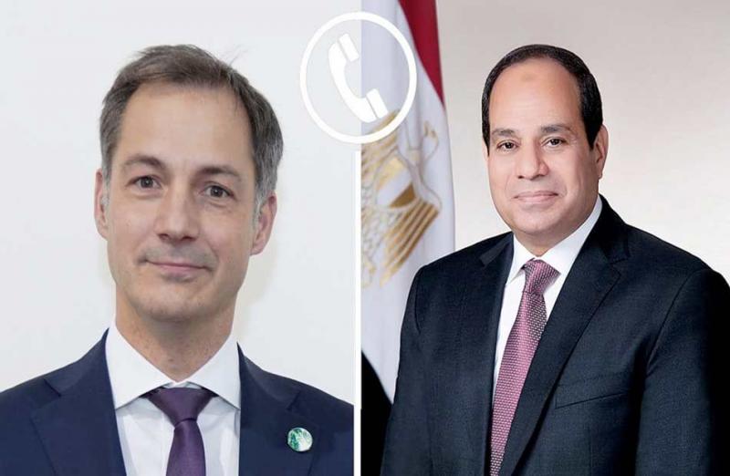 السيسي ورئيس وزراء بلجيكا