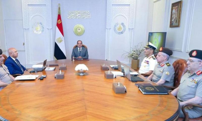 جانب من اجتماع الرئيس السيسي