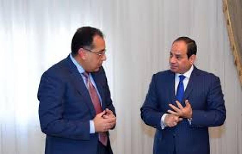 الرئيس السيسى و مصطفى مدبولي رئيس مجلس الوزراء