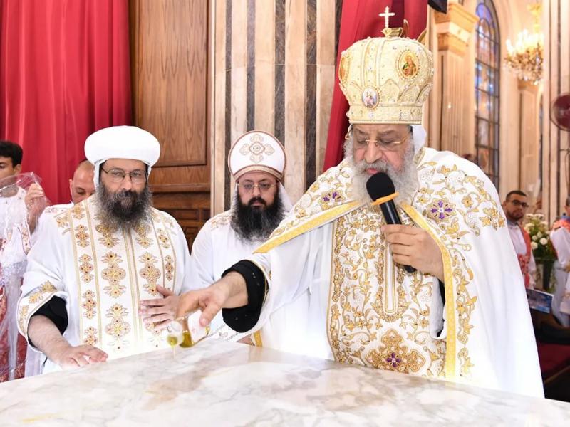 البابا تواضروس الثاني خلال التدشين