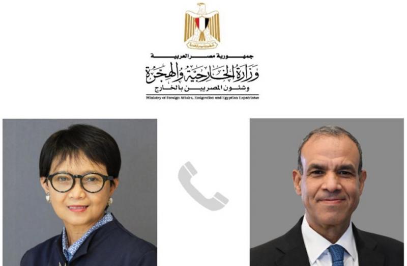 وزير الخارجية ونظيرته إلاندونيسية