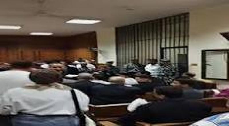 أحمد فتوح داخل قفص محكمة جنايات مطروح