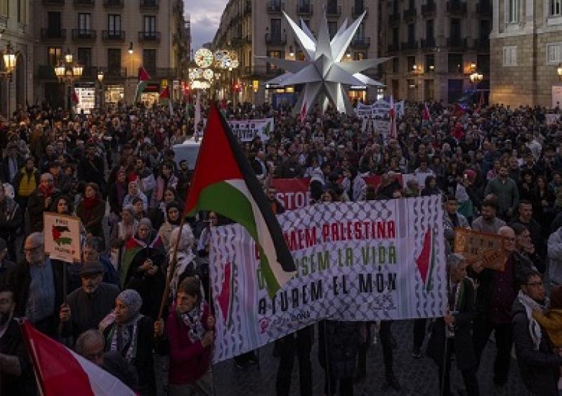 مظاهرات فى مدريد لوقف العدوان على غزة