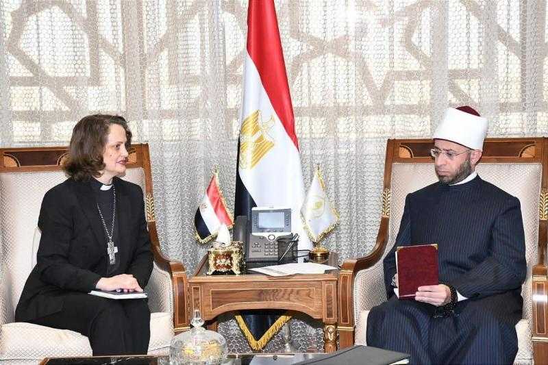 وزير الأوقاف يستقبل وفدًا رفيع المستوى من منظمة كنائس من أجل السلام في الشرق الأوسط