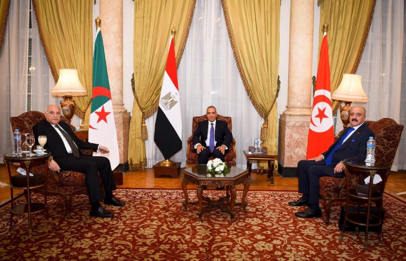وزراء خارجية مصر وتونس والجزائر