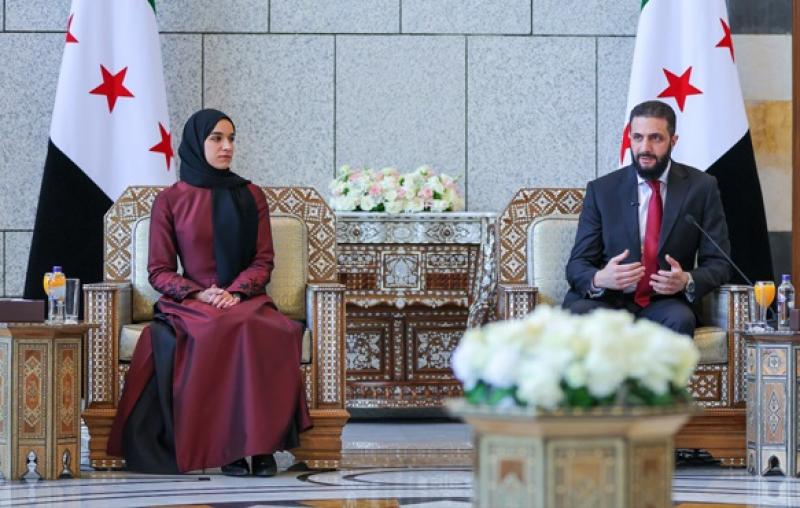 الرئيس الشرع وقرينته