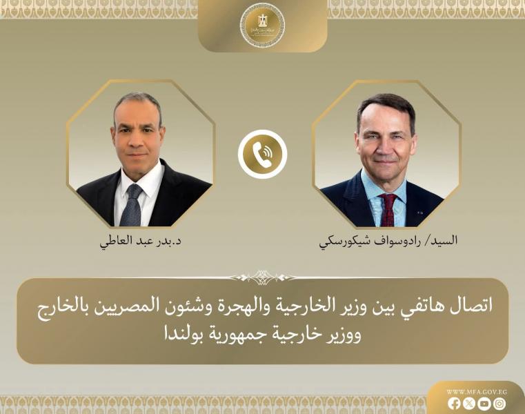 وزير الخارجية والهجرة ونظيره البولندي