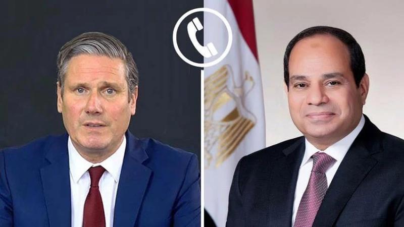 الرئيس السيسي يتلقى وlرئيس وزراء بريطانيا