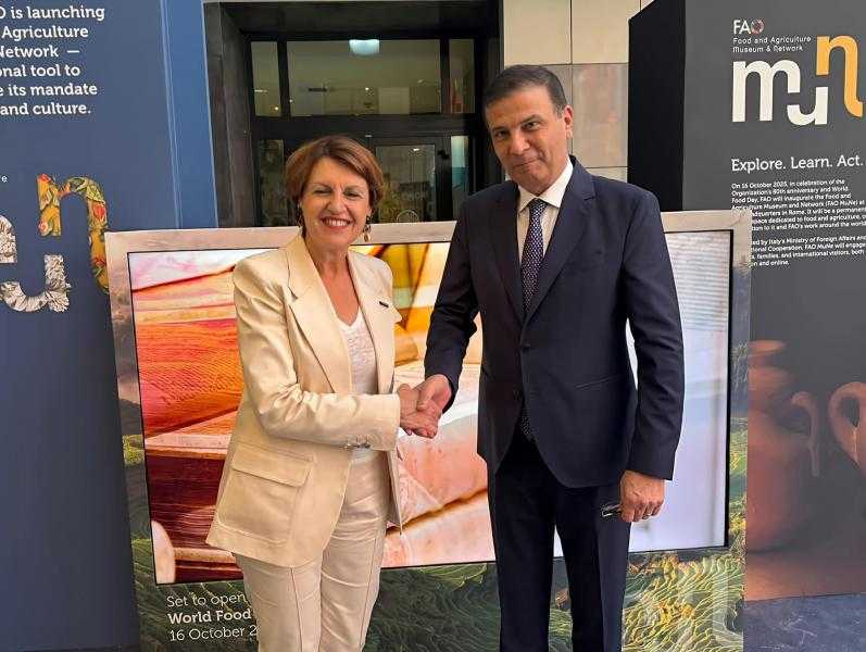 وزير الزراعة يلتقي نظيرته الفرنسية لبحث التعاون المشترك على هامش اجتماعات روما