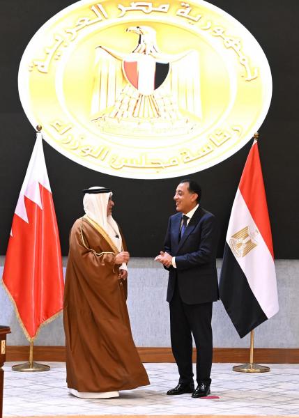 مصطفى مدبولي وولى عهد مملكة البحرين