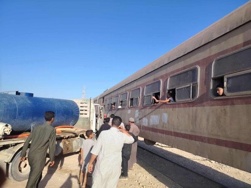 حادث قطار فى الضبعة