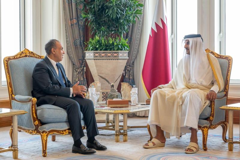 امير قطر و وزير الخارجية المصري