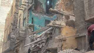 انهيار عقار بمنطقة اللبان في الإسكندرية