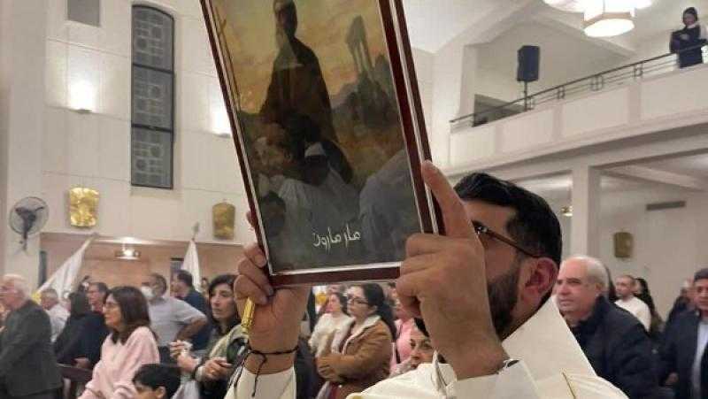 كنيسة القديسة تريزا المارونية بالإسكندرية تحتفل بعيد القديس مار مارون