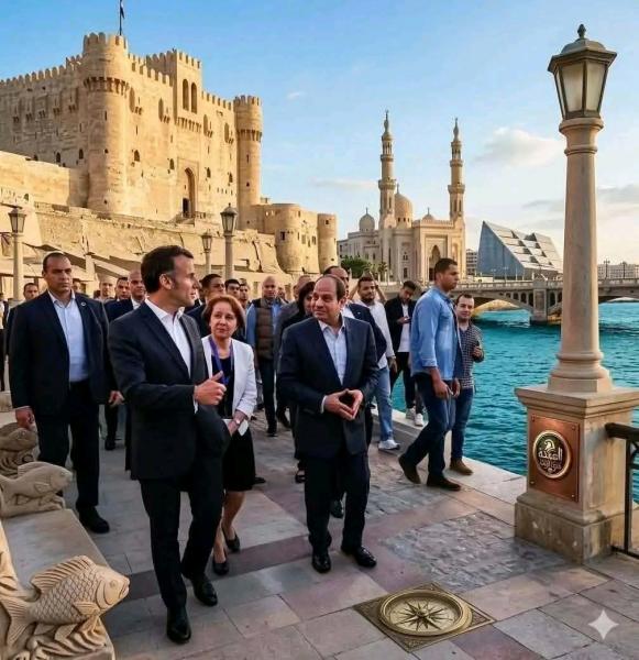 الرئيسان السيسى وماكرون 