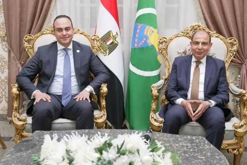 محافظ المنيا والدكتور أحمد السبكى