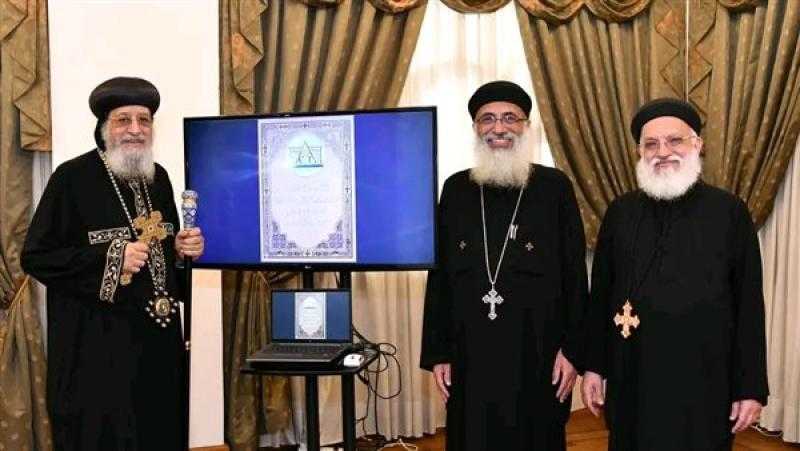 البابا تواضروس الثاني يلتقي القمص أندراوس وكيل الكلية الإكليريكية بالإسكندرية