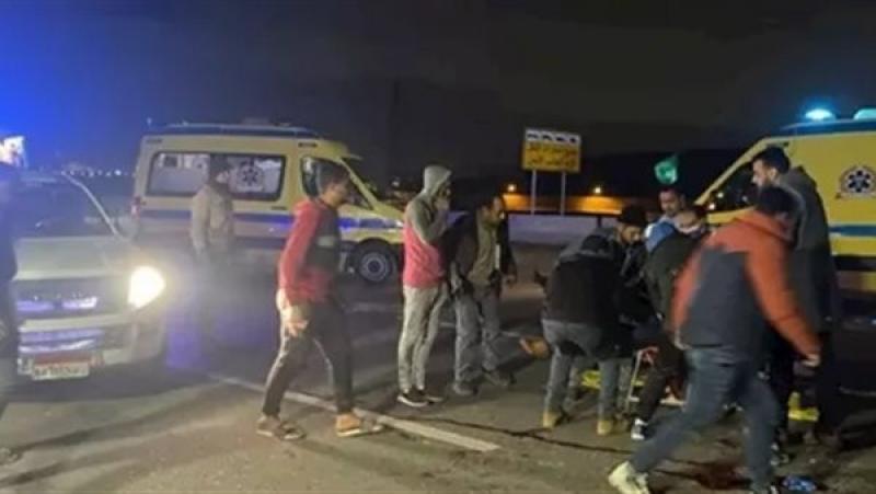 مصرع شخص وإصابة 5 آخرين في انقلاب سيارة بطريق محور الضبعة بالبحيرة