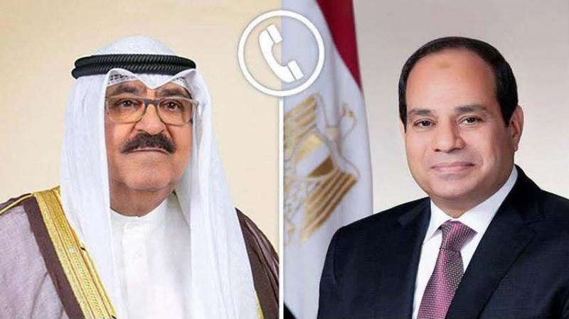 الرئيس السيسى والشيخ مشعا الاحمد الصباح 