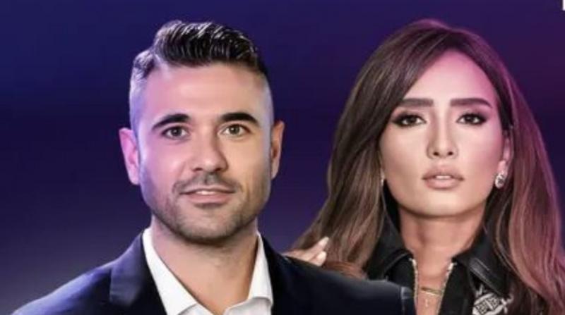 الفنان أحمد عز والفنانة زينة